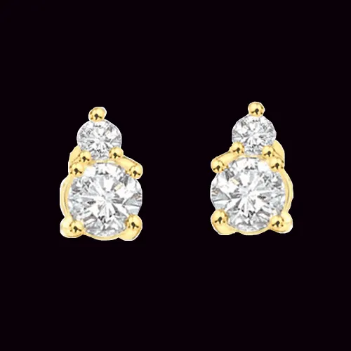 0.14 cts Real Diamond Solitaire Earrings (ER345)