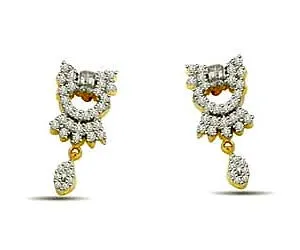 0.80 cts Diamond Earrings -Designer Earrings