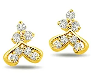 0.25 cts Diamond Earrings -Designer Earrings