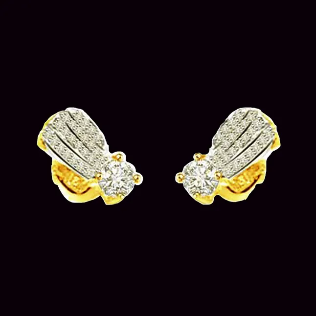 1.00 cts Diamond Earrings -Designer Earrings
