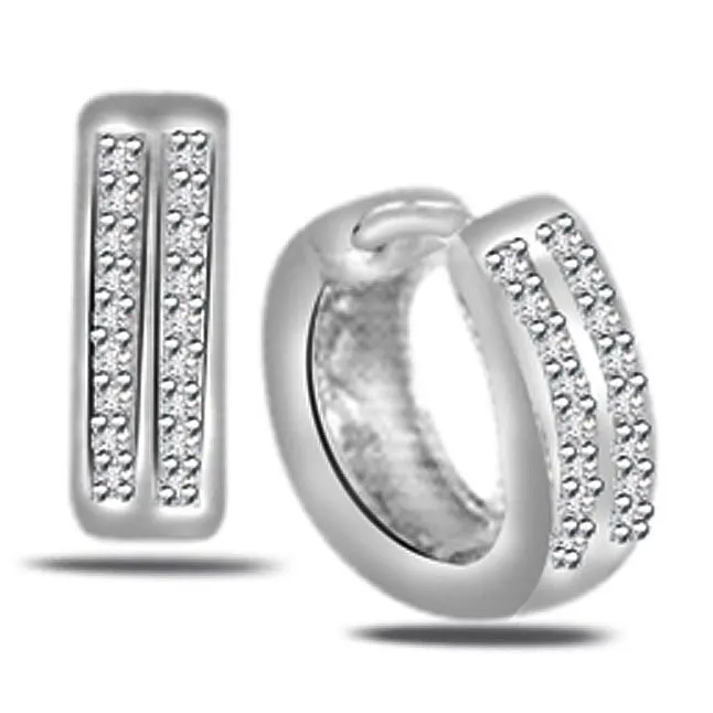 0.54ct Diamond Hoop Earrings -Balis & Hoops