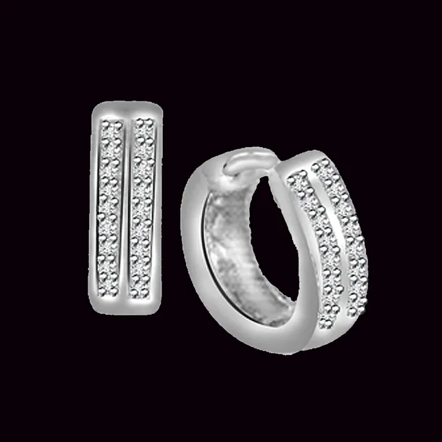 0.54ct Diamond Hoop Earrings -Balis & Hoops