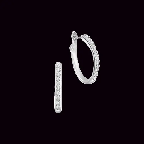 0.30ct Diamond Hoop Earrings -Balis & Hoops