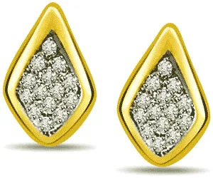 0.28ct Diamond Stud Earrings -Geometrical
