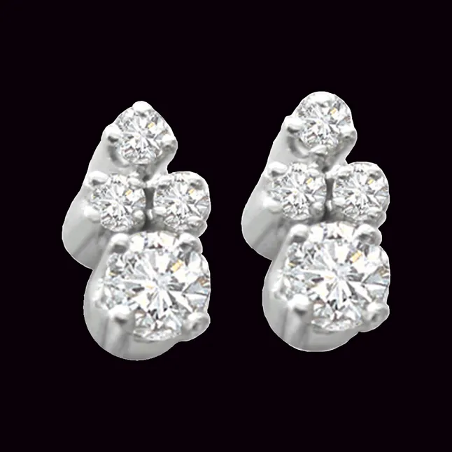 Mysterious Girl 0.20cts Real Diamond Earrings (ER36)