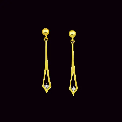 0.08 cts Designer Diamond Hanging Earrings (ER379)