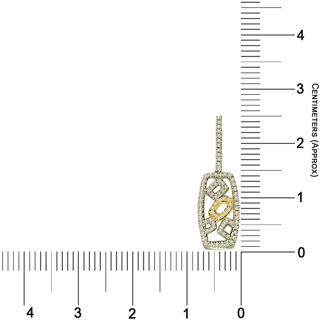 1.00 cts Two Tone Designer Diamond Earrings -Two Tone Earrings