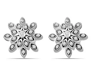 0.50 cts Solitaire Diamond Earrings -Kudajodi