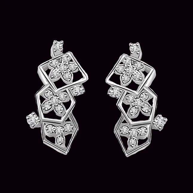 0.50 cts White Gold Diamond Earrings (ER394)