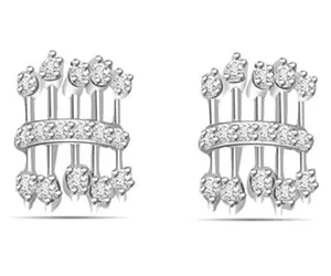 0.35 cts White Gold Diamond Earrings -Designer Earrings