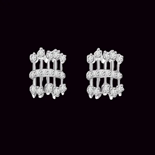 0.35 cts White Gold Diamond Earrings (ER395)
