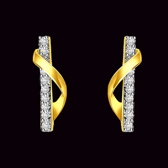 0.30 cts Trendy Diamond & 18k Gold Earrings (ER398)