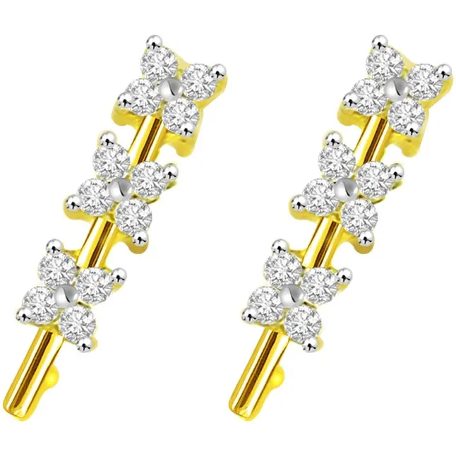0.48 cts Diamond Designer 18K Earrings -Kudajodi