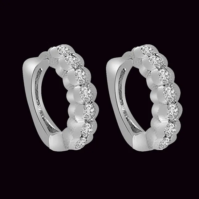 0.28 cts Diamond & 14K White Gold Earrings (ER418)