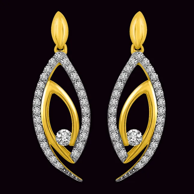 0.31CT Two Tone Diamond & Gold Earring for Her (ER419)