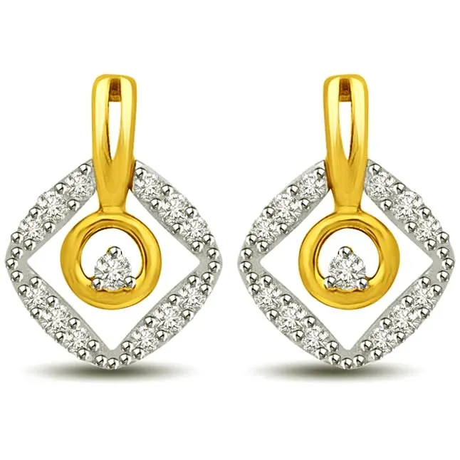 Eye Behold:Two Tone Gold & Diamond Earrings for Her -Two Tone Earrings