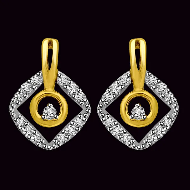 Eye Behold:Two Tone Gold & Diamond Earrings for Her (ER421)