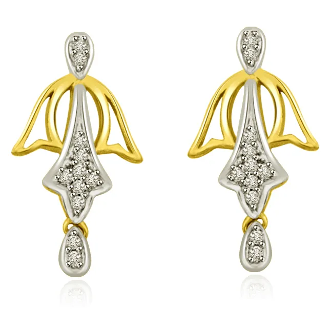 Love Bows for Your Heart Gold & Diamond Earrings
