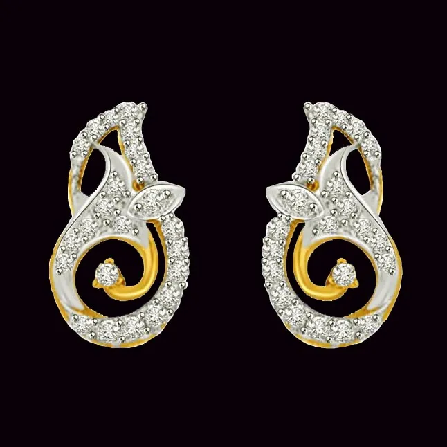 Unconditional Love Two Tone Gold & Diamond Earrings (ER432)
