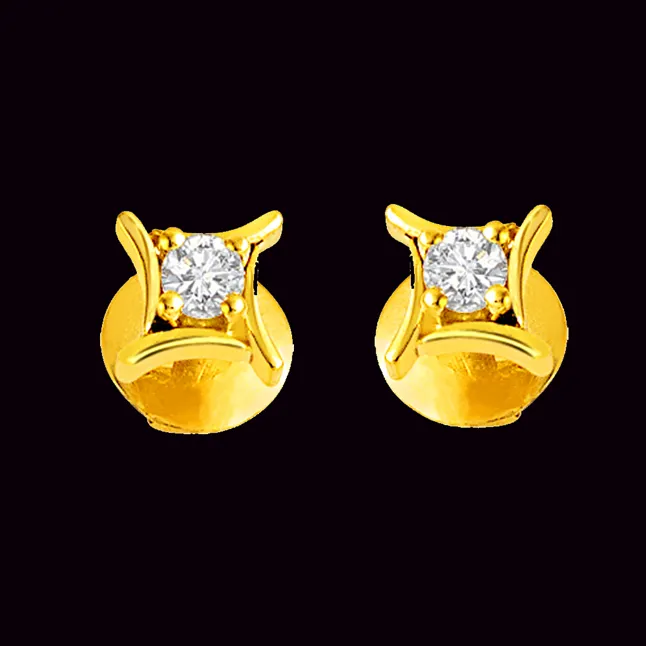 Royal Mystique - Real Diamond Solitaire Earrings (ER62)