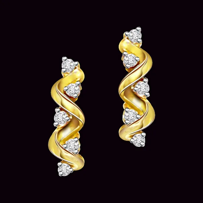 Spiral Magic - Real Diamond Earrings (ER79)