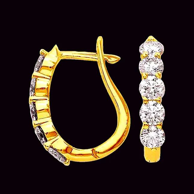 Golden Cage Diamond Bali Elegant Earrings (ER8)