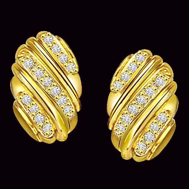 Golden Love - Real Diamond Earrings (ER91)