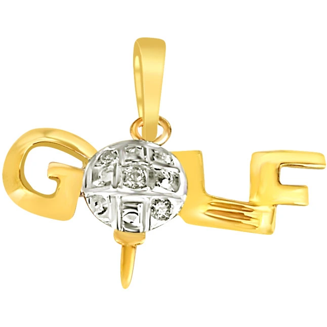 Fairway Sparkle: The Ultimate Golfer's Diamond Pendant (GOLF1)