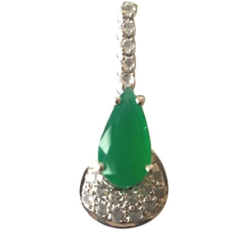 Glamourous Green Onyx Drop Earrings (GSR5)