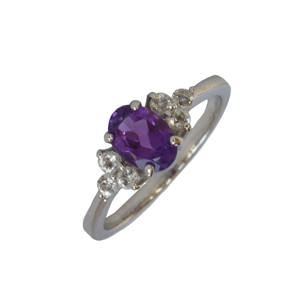 Regal Elegance: The Ultimate Amethyst & Topaz Ring (GSR73)