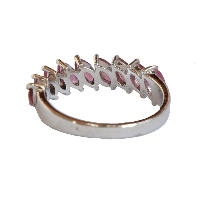 A Dazzling Affair: The Pink Tourmaline Silver Ring (GSR74)