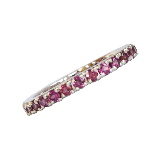 Endless Sparkle: The Pink Rhodolite Full Eternity Ring (GSR76)