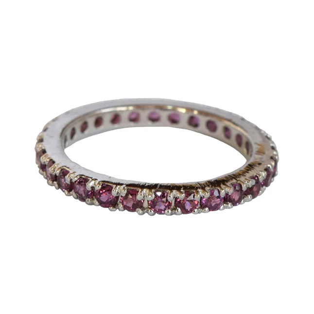 Endless Sparkle: The Pink Rhodolite Full Eternity Ring (GSR76)