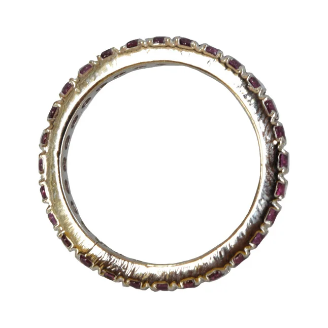 Endless Sparkle: The Pink Rhodolite Full Eternity Ring (GSR76)
