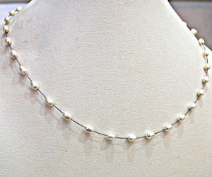 Guardian Angel - Single Line Real Pearl Necklace for Women (SN257)