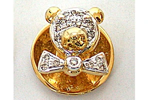 A Lovely Dual Plated Teddy Bear Designed Kurta Button (KB1)