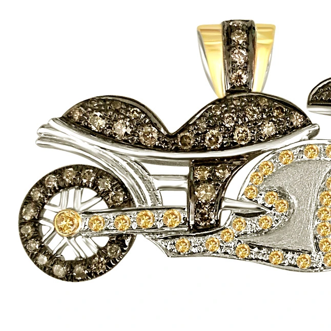 The Diamond Racer Pendant: A Ride Like No Other (Motorbike-1)