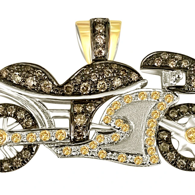 The Diamond Racer Pendant: A Ride Like No Other (Motorbike-1)