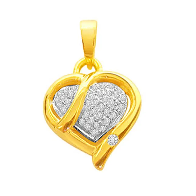 Glinting Grandeur - Real Diamond Pendant (P105)