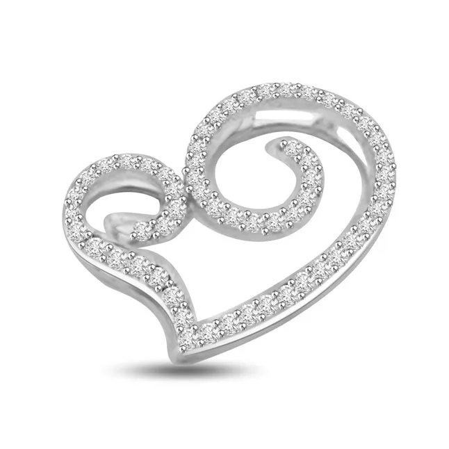 You Mean So Much to Me Real Diamond Heart Pendant for You (P1066)