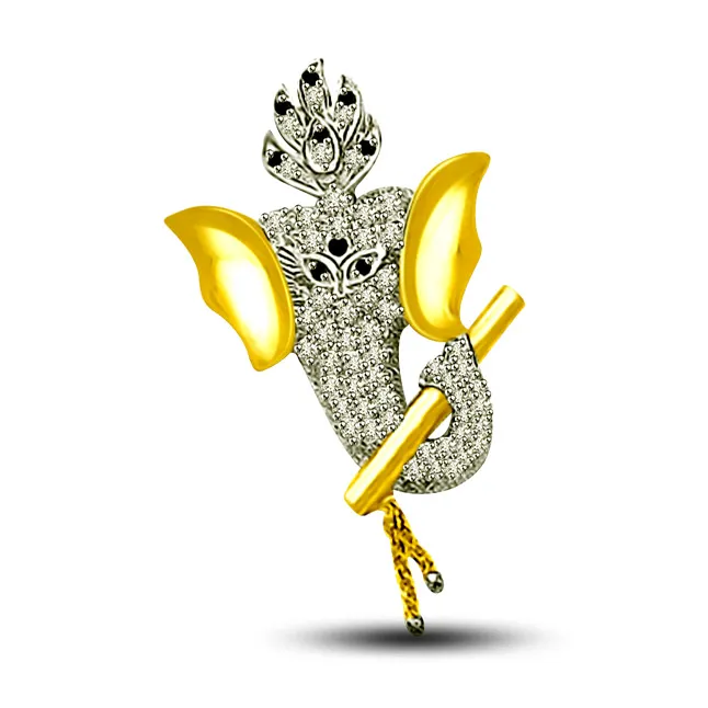 Ganesha Angel - Real Diamond Pendant (P1218)