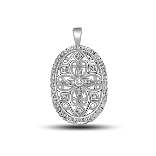 Majestic - Real Diamond & White Gold Pendant (P1242)