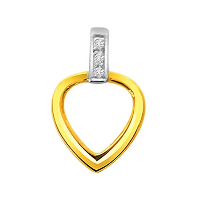 Style Speak - Real Diamond & 18kt Yellow Gold Pendant (P150)