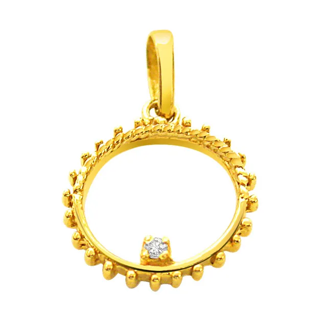 Nuts About You - Real Diamond & 18kt Yellow Gold Pendant (P161)