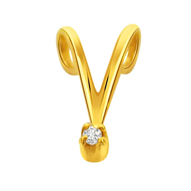 Dolls - Real Diamond & 18kt Gold Pendant (P167)