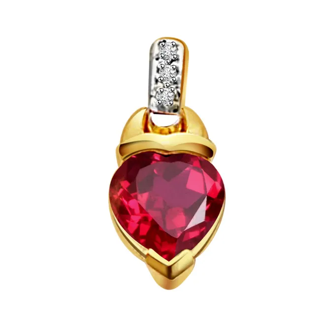 Pomegranate Passion - Real Diamond & Garnet Pendant (P199)