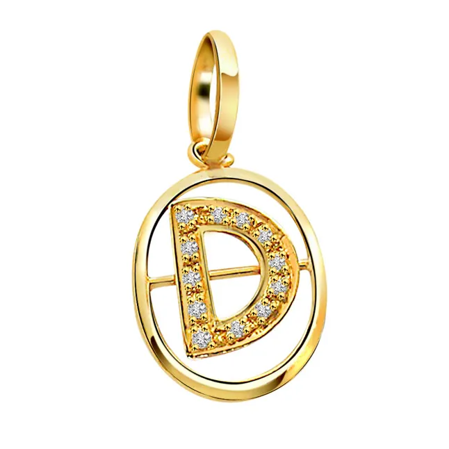 Initial Pendant - Real Diamond Pendant (P203)