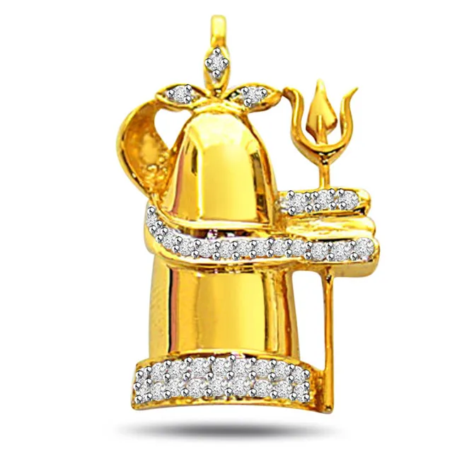 Shiv-Namah - Real Diamond Religious Pendant (P207)