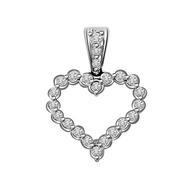 Fancy Heart - Real Diamond Pendant (P214)