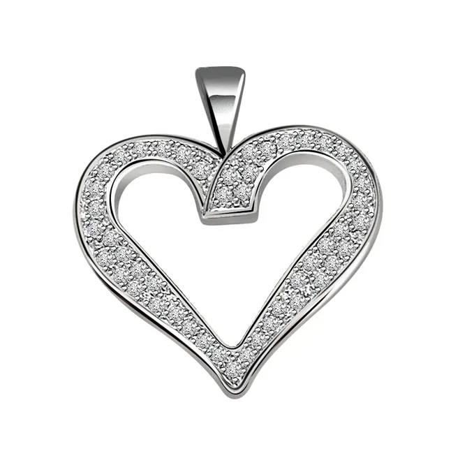 Hot Heart - Real Diamond Pendant (P215)